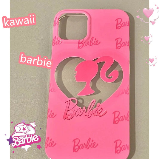 Love Barbie Iphone 14 13Promax Phone Case 12 11 Female Xr Xsmax Soft Shell 7 8P Protect Set Kawaii Girl Decor Birthday Gift